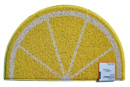 Nicoman Spaghetti Loofah Halfmoon Door Mat 70 x 44cm - Lemon in Yellow - Size: 44 cm x 70 cm - thumbnail 5