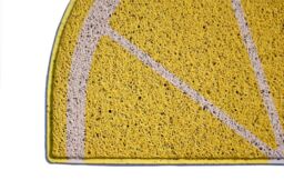 Nicoman Spaghetti Loofah Halfmoon Door Mat 70 x 44cm - Lemon in Yellow - Size: 44 cm x 70 cm - thumbnail 4