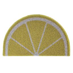 Nicoman Spaghetti Loofah Halfmoon Door Mat 70 x 44cm - Lemon in Yellow - Size: 44 cm x 70 cm - thumbnail 3