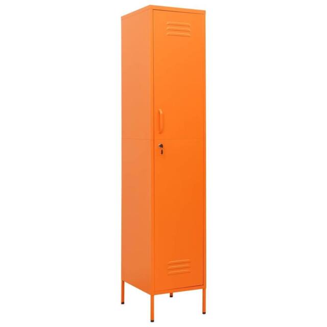 Berkfield Home Locker Cabinet Orange 35x46x180 cm Steel - Size: 35 x 46 x 180 cm - image 1