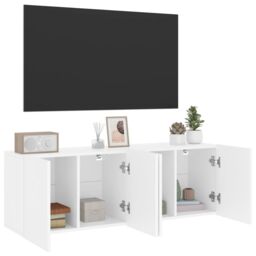 Berkfield Home TV Cabinets Wall-mounted 2 pcs White 60x30x41 cm - Size: 60 x 30 x 41 cm - thumbnail 5