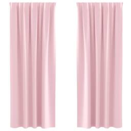 Berkfield Home Curtains with Curtains 2 pcs Baby pink 245 x 140 cm Polyester