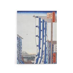 "Artery8 Dyers Quarters Kanda Canvas Wall Art Print Utagawa Hiroshige in Blue - Size: W18"" x H24""" - thumbnail 1