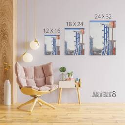 "Artery8 Dyers Quarters Kanda Canvas Wall Art Print Utagawa Hiroshige in Blue - Size: W18"" x H24""" - thumbnail 4