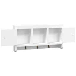 Berkfield Home Key Cabinet White 40x8.5x20 cm Engineered Wood&Steel - thumbnail 6