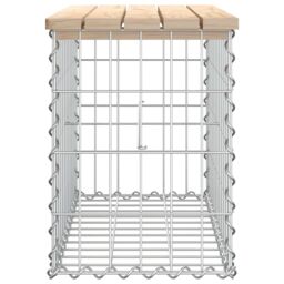 Berkfield Home Garden Bench Gabion Design 63x31.5x42 cm Solid Wood Pine in Brown - thumbnail 4
