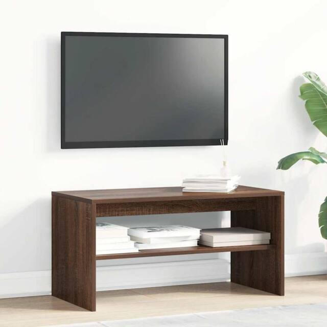 Berkfield Home TV Cabinet Brown Oak 80x40x40 cm Engineered Wood - Size: 80 x 40 x 40 cm - image 1