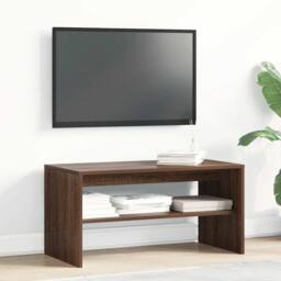 Berkfield Home TV Cabinet Brown Oak 80x40x40 cm Engineered Wood - Size: 80 x 40 x 40 cm - thumbnail 1