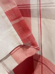 Fusion 'Balmoral Check' Country Checked Pattern Pair of Eyelet Curtains in Scarlet - Size: 117 cm width x 137 cm drop - thumbnail 4