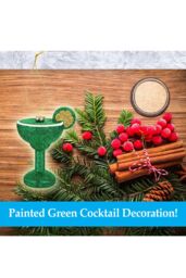 VFM e-Store Red Glitter Cocktail Decoration Hand Painted Hanging Christmas - thumbnail 2