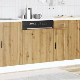 Berkfield Home Dishwasher Panel Porto Artisan Oak 60x1.5x67 cm Engineered Wood in Brown - thumbnail 3