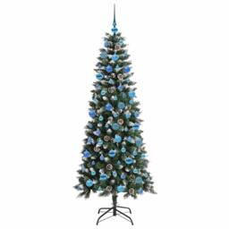 Berkfield Home Elegant Artificial Christmas Tree with 300 LEDs Green 76 x 76 x 180 cm - thumbnail 4