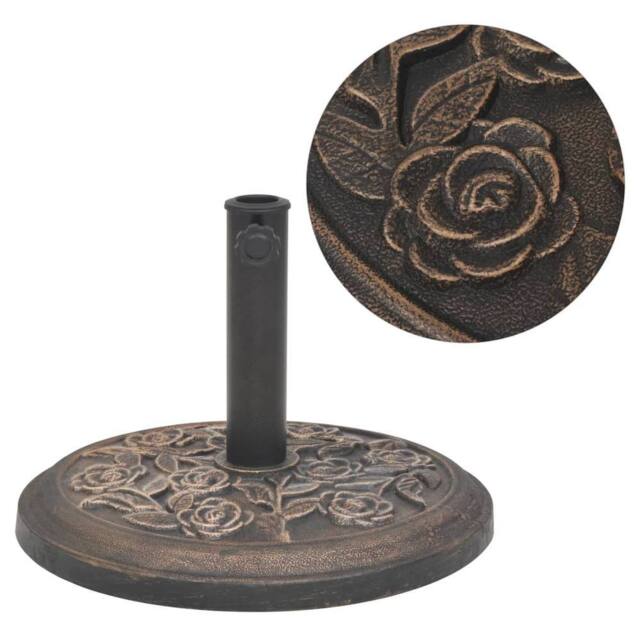 Berkfield Home Parasol Base Resin Round Bronze 9 kg in Brown - image 1