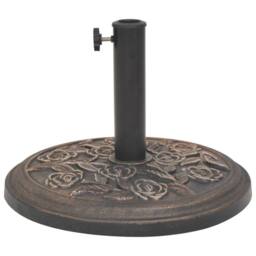 Berkfield Home Parasol Base Resin Round Bronze 9 kg in Brown - thumbnail 3