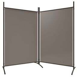 Berkfield Home 2-Panel Room Divider Anthracite 175x180 cm Fabric in Black - thumbnail 5
