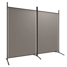 Berkfield Home 2-Panel Room Divider Anthracite 175x180 cm Fabric in Black - thumbnail 2