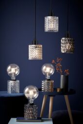 Nordlux Hollywood Pendant Light Smoked Black Glass Dining Room E27 Mains - thumbnail 4
