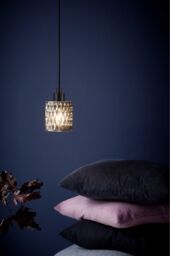 Nordlux Hollywood Pendant Light Smoked Black Glass Dining Room E27 Mains - thumbnail 3