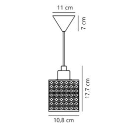 Nordlux Hollywood Pendant Light Smoked Black Glass Dining Room E27 Mains - thumbnail 6