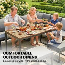 OUTSUNNY Patio Furniture Set Modular 6 Pieces Grey - thumbnail 5