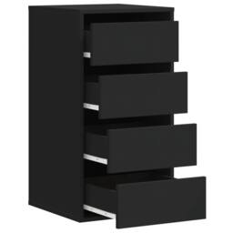 Berkfield Home Classic Corner Chest of Drawers Black 40x41x76 cm Engineered Wood - Size: 40 x 41 x 76 cm - thumbnail 5