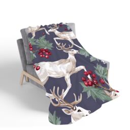 Warren Reed - Designer Serene Explosion: Calm Amidst Colours Sherpa Blanket - Size: Large - thumbnail 2