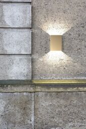 Nordlux Modern Outdoor Wall Light Brass Brass Intergrated LED Coastal/Marine Safe - Mains Powered, IP54 in Gold - thumbnail 6
