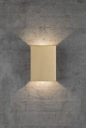 Nordlux Modern Outdoor Wall Light Brass Brass Intergrated LED Coastal/Marine Safe - Mains Powered, IP54 in Gold - thumbnail 5