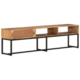Berkfield Home TV Cabinet 160x30x45 cm Solid Wood Acacia in Brown - Size: 160 x 30 x 45 cm - thumbnail 4