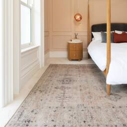 Kukoon Ivory Distressed Soft Pile Living Room Area Rug Bedroom Floor Mat - Size: 80 cm x 300 cm - thumbnail 3