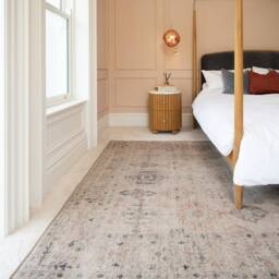Kukoon Ivory Distressed Soft Pile Living Room Area Rug Bedroom Floor Mat - Size: 80 cm x 300 cm - thumbnail 2