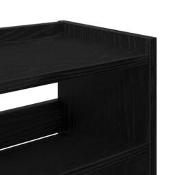 Berkfield Home Shoe Rack Black 80x25x100 cm Engineered Wood - Size: 80 x 25 x 100 cm - thumbnail 7