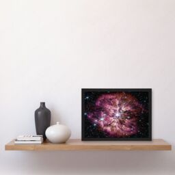 Artery8 NASA James Webb Telescope Prelude to Supernova Artwork Framed Wall Art Print A4 in Black - thumbnail 2