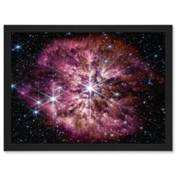 Artery8 NASA James Webb Telescope Prelude to Supernova Artwork Framed Wall Art Print A4 in Black - thumbnail 1