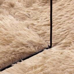 Berkfield Home Shaggy Rug High Pile NAVARRA Beige 120x120 cm Polyester - Size: Medium - thumbnail 7