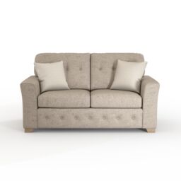 Furnishings For Less UK Hartley Grey or Beige 2 Seater Sofa Full Back Tufted Cushions - thumbnail 2