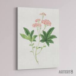 "Artery8 Shimotsuke Flower Canvas Wall Art Print Vintage Japan Botanical in Pink - Size: W18"" x H24""" - thumbnail 2