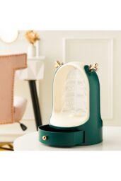 Living and Home Desktop Jewelry Display Holder with Drawer in Green - thumbnail 3