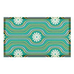 Artsy Mats Elizabeth Olwen Flower Lines Green Indoor/Outdoor Doormat (90x60cm) - Size: 60 x 90 cm - thumbnail 2