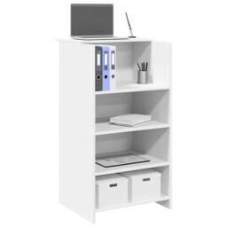 Berkfield Home Reception Desk White 55x50x103.5 cm Engineered Wood - thumbnail 2