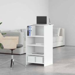 Berkfield Home Reception Desk White 55x50x103.5 cm Engineered Wood - thumbnail 4