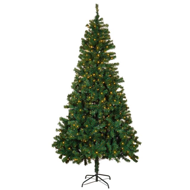 Alivio 6FT Natural Looking Artificial Christmas Tree Built-In LED Lights with Stand for Home Office Decoration in Green - image 1