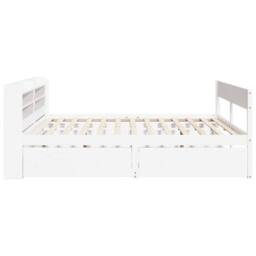Berkfield Home Full Bed Frame without Mattress White 180x200 cm Super King Solid - thumbnail 7