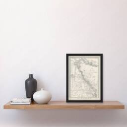 Artery8 William S Kent Framed Wall Art Great Barrier Reef Area Chart Map in White - Size: A4 - thumbnail 2