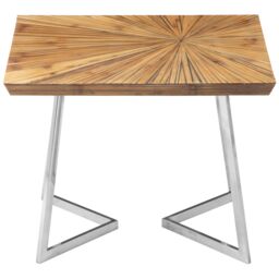 Orsina Stylish Design Side Table, Durable Constructed Rectangular Side Table, Unique Modern Side Table For Lounge in Silver - thumbnail 2