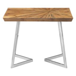 Orsina Stylish Design Side Table, Durable Constructed Rectangular Side Table, Unique Modern Side Table For Lounge in Silver - thumbnail 1