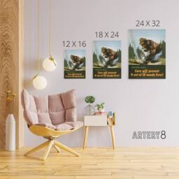 "Artery8 Smokey Bear Advert Forest Fire Prevention Canvas Wall Art Print - Size: W18"" x H24""" - thumbnail 4
