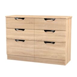 Ready Assembled 2 U Holborn 6 Drawer Wide Chest (Ready Assembled) in Light Oak - thumbnail 3