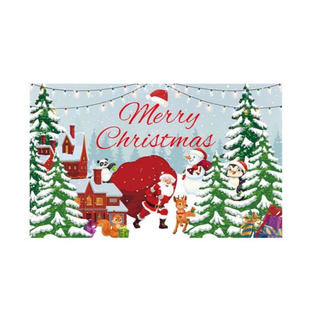 Leaper Style 4 Christmas Reindeer Party Decoration Backdrop in White - image 1