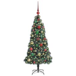 Berkfield Home Artificial Pre-lit Christmas Tree with Ball Set Green 120 cm - thumbnail 3
